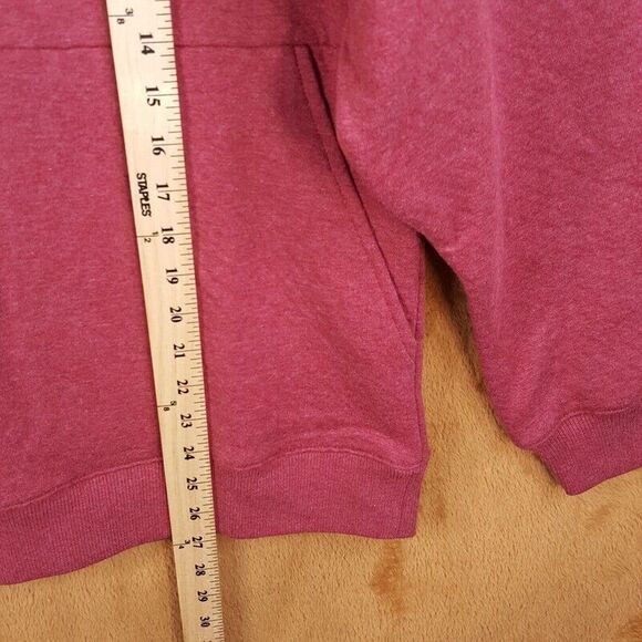 LUNYA Mens Sweatshirt Medium Maroon Pullover Crew RESTORE DOUBLE FACED LAHGO - Picture 7 of 8